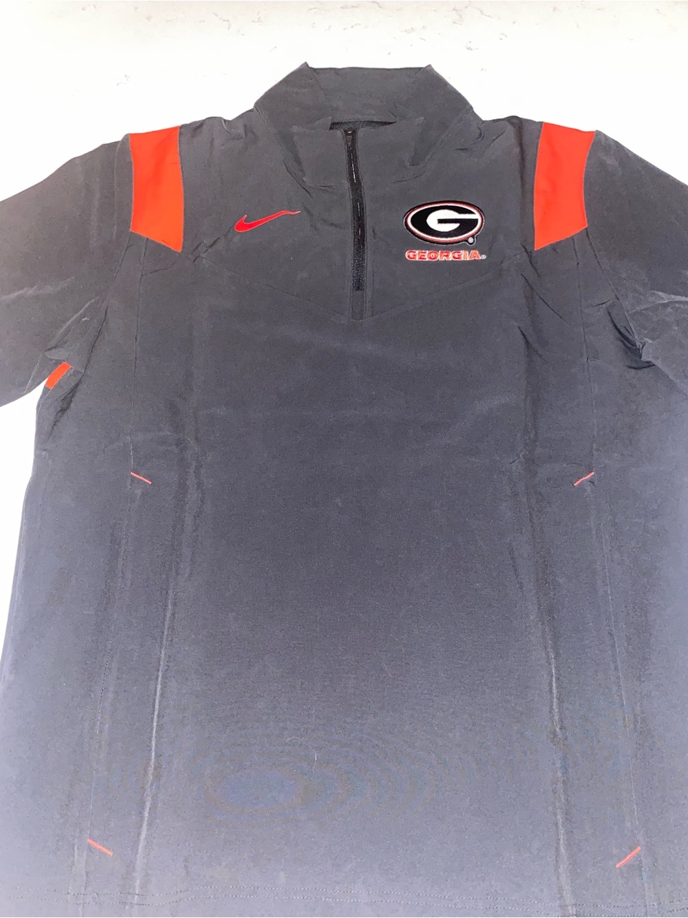 Nike Black and Red Georgia Bulldogs Quarter-Zip Pullover